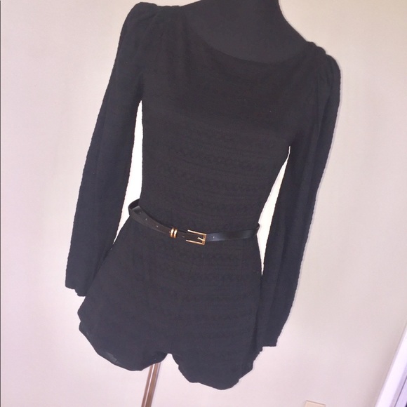 Boutique Pants - Black cotton Romper Medium